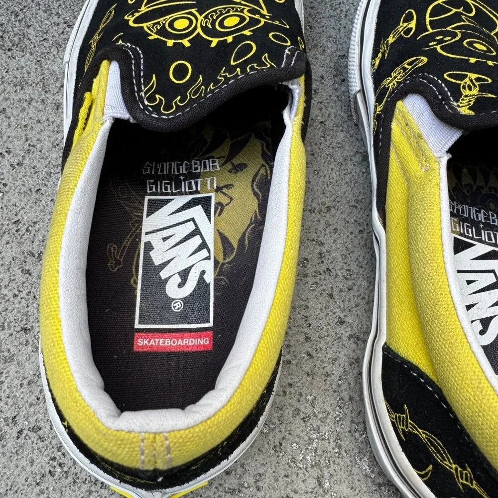 VANS X SPONGEBOB SQUAREPANTS Slip-On Sneakers Mens 4 35 Gigliotti Running Shoes - Picture 8 of 14